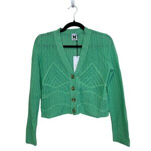 Missoni $310 Green Cropped Lightweight Cardigan Sz 40 US Small